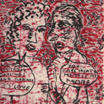 Albert Pepermans - Man and woman Acryl and chinese ink on paper 
150 x 200cm
 | Artitude galerie