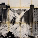 Gabriel Folli - LA CITE DES 4000 Charcoal on plan75 x 124 cm, 2016 | Artitude galerie