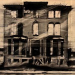 Gabriel Folli - DETROIT #2 Charcoal on plan 64 x 104 cm, 2016 | Artitude galerie